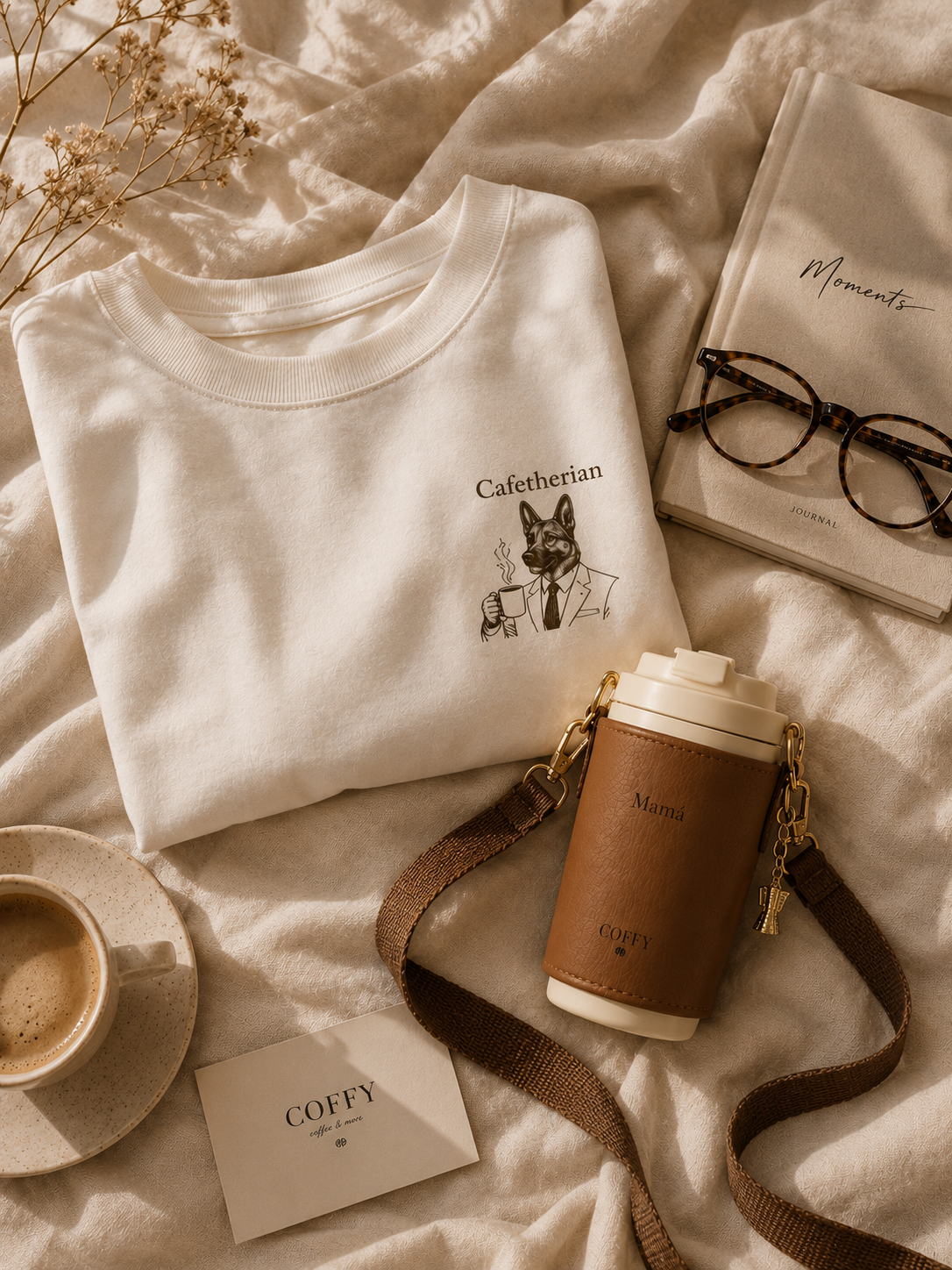 Coffy personalizado + Camiseta cafetherian - LLEVA CHARM ADICIONAL GRATIS